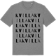 Mid Heather Gray t-shirt med Kvilla ordlek t-shirt