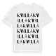 White t-shirt med Kvilla ordlek t-shirt