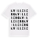 White t-shirt med Kvilleberg ordlek t-shirt