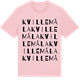 Pink Cotton t-shirt med Kvillemåla ordlek t-shirt