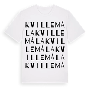 Kvillemåla ordlek t-shirt – ekologisk bomull t-shirt från Pinshirt
