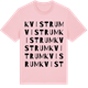 Pink Cotton t-shirt med Kvistrum ordlek t-shirt