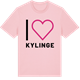 Pink Cotton t-shirt med Jag älskar Kylinge t-shirt stort tryck