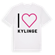 White t-shirt med Jag älskar Kylinge t-shirt stort tryck