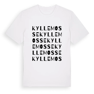 Kyllemosse ordlek t-shirt – ekologisk bomull t-shirt från Pinshirt