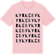 Pink Cotton t-shirt med Kyrkeby ordlek t-shirt