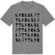Mid Heather Gray t-shirt med Kyrkslätt ordlek t-shirt