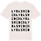 Vintage White t-shirt med Kyrksveden ordlek t-shirt