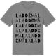Mid Heather Gray t-shirt med Laddemåla ordlek t-shirt