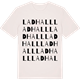 Vintage White t-shirt med Ladhall ordlek t-shirt