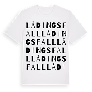 Lådingsfall ordlek t-shirt – ekologisk bomull t-shirt från Pinshirt