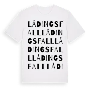 Lådingsfall ordlek t-shirt – ekologisk bomull t-shirt från Pinshirt