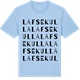 Blue Soul t-shirt med Lafsekulla ordlek t-shirt