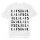 White t-shirt med Lafsekulla ordlek t-shirt