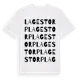 White t-shirt med Lagestorp ordlek t-shirt