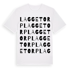 Laggetorp ordlek t-shirt – ekologisk bomull t-shirt från Pinshirt