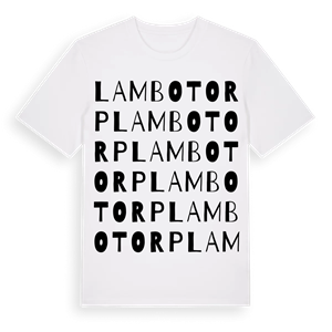 Lambotorp ordlek t-shirt – ekologisk bomull t-shirt från Pinshirt