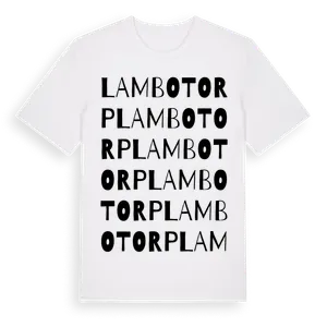 Lambotorp ordlek t-shirt – ekologisk bomull t-shirt från Pinshirt