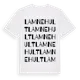 White t-shirt med Lamnehult ordlek t-shirt