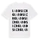 White t-shirt med Landsberg ordlek t-shirt