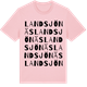 Pink Cotton t-shirt med Landsjönäs ordlek t-shirt