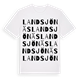 White t-shirt med Landsjönäs ordlek t-shirt