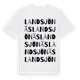 White t-shirt med Landsjönäs ordlek t-shirt