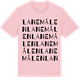 Pink Cotton t-shirt med Lanemålen ordlek t-shirt