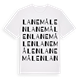 White t-shirt med Lanemålen ordlek t-shirt