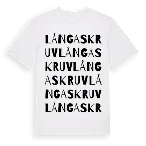 Långaskruv ordlek t-shirt – ekologisk bomull t-shirt från Pinshirt