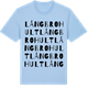 Blue Soul t-shirt med Långbrohult ordlek t-shirt