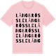 Pink Cotton t-shirt med Långbrössle ordlek t-shirt