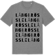 Mid Heather Gray t-shirt med Långbrössle ordlek t-shirt