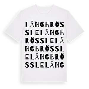 Långbrössle ordlek t-shirt – ekologisk bomull t-shirt från Pinshirt