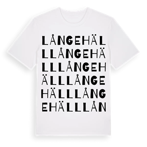 Långehäll ordlek t-shirt – ekologisk bomull t-shirt från Pinshirt