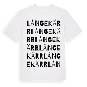 Långekärr ordlek t-shirt – ekologisk bomull t-shirt från Pinshirt
