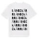 White t-shirt med Långekärr ordlek t-shirt