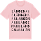 Pink Cotton t-shirt med Långenabb ordlek t-shirt