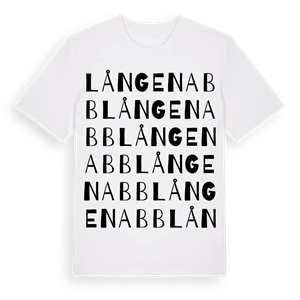 Långenabb ordlek t-shirt – ekologisk bomull t-shirt från Pinshirt