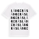 White t-shirt med Långerås ordlek t-shirt