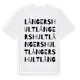 White t-shirt med Långershult ordlek t-shirt