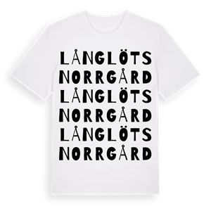 Långlöts Norrgård ordlek t-shirt – ekologisk bomull t-shirt från Pinshirt
