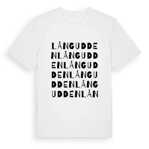 Långudden ordlek t-shirt – ekologisk bomull t-shirt från Pinshirt
