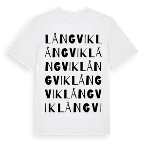 Långvik ordlek t-shirt – ekologisk bomull t-shirt från Pinshirt