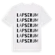 White t-shirt med Lapserum ordlek t-shirt