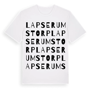 Lapserumstorp ordlek t-shirt – ekologisk bomull t-shirt från Pinshirt