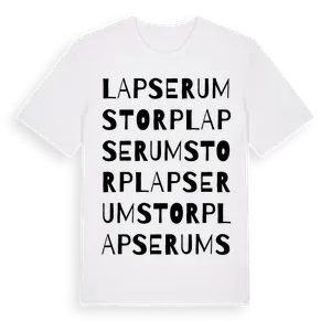 Lapserumstorp ordlek t-shirt – ekologisk bomull t-shirt från Pinshirt
