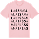 Pink Cotton t-shirt med Lassamåla ordlek t-shirt