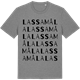 Mid Heather Gray t-shirt med Lassamåla ordlek t-shirt