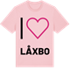 Pink Cotton t-shirt med Jag älskar Låxbo t-shirt stort tryck